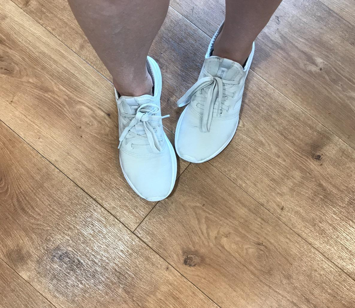 Nude Girls Only Wearing Running Shoes